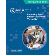 Sales SOCIAL STYLE Applications Guide